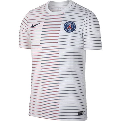 Dans notre magasin, nous leur montrons des maillots de foot, nba, rugby des pantalons et des chaussettes. Maillot entraînement PSG blanc 2019/20 sur Foot.fr