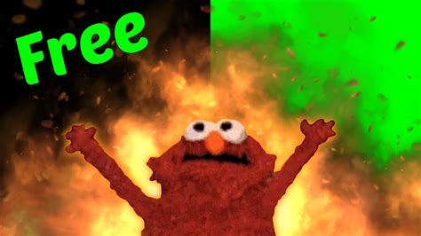Elmo On Fire Green Screen Youtube