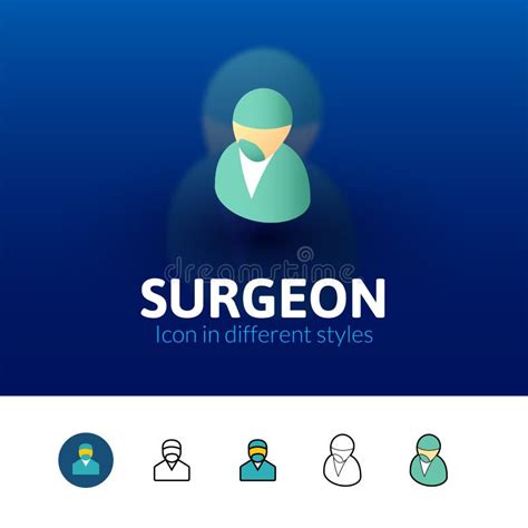 Surgeon Icon In Different Style Stock Vector Illustration Of