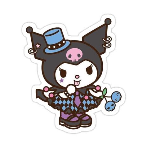 Goth Kuromi Sticker By Sandi13 Cat Stickers Cute Stickers Preppy