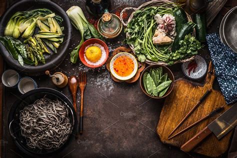 Asian Food Background Asian Recipes Vegetarian Ingredients Food