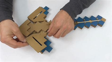 Minecraft Transforming Sword Pickaxe From Cardboard Diy 3 Steps