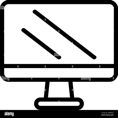 Modern Computer Icon Vector Isolated Contour Symbol Illustration Stock