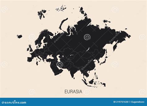 Mapa Político Detalhado Do Continente Da Eurásia Com Fronteiras De