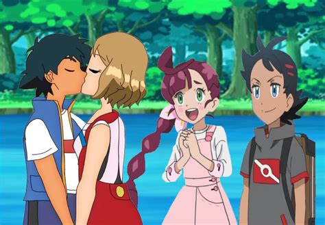 Ash And Serenas Journey Kiss Amourshipping By Willdinomaster55 On