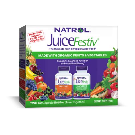 Juicefestiv® Daily Fruit And Veggie Capsules Multivitamin Natrol®