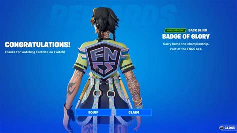 Fortnite How To Get The Fncs Back Bling For Free In Chapter 4