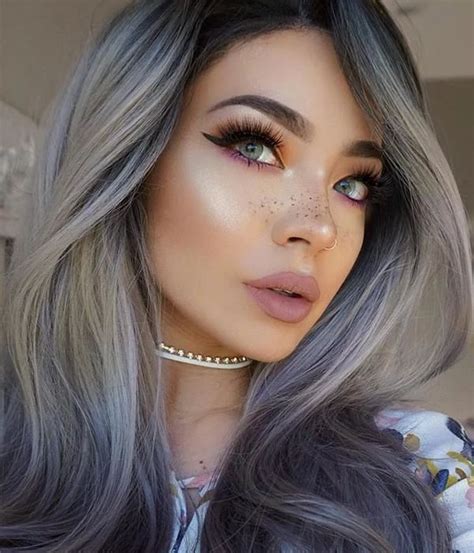 There are also some crazy ash shades that may have green, purple, pink, or blue undertones as. 100% Hair Wig Moon Nymph - eycons | Grey hair color, Ash ...