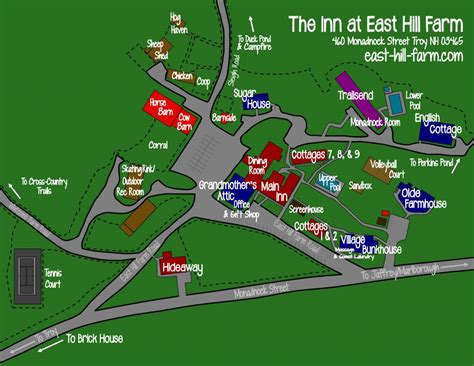 Map Of Grounds The Inn At East Hill Farm