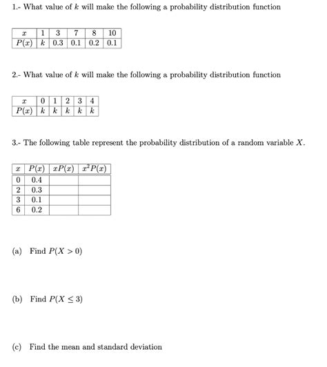 solved 1 what value of k will make the following a