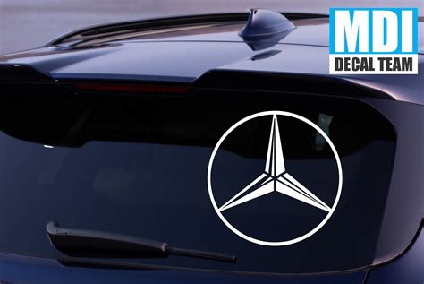 Mercedes Benz Decal Logo Vinyl Sticker Emblem Jdm Germany Car Etsy