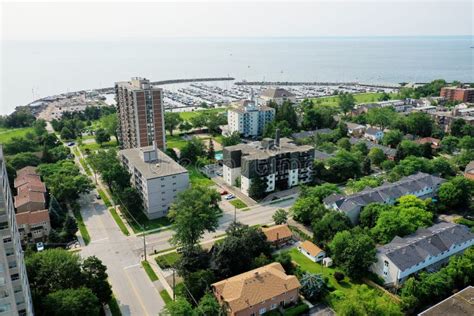 Aerial View Of The Downtown Of Oakville Ontario Canada Stock Image