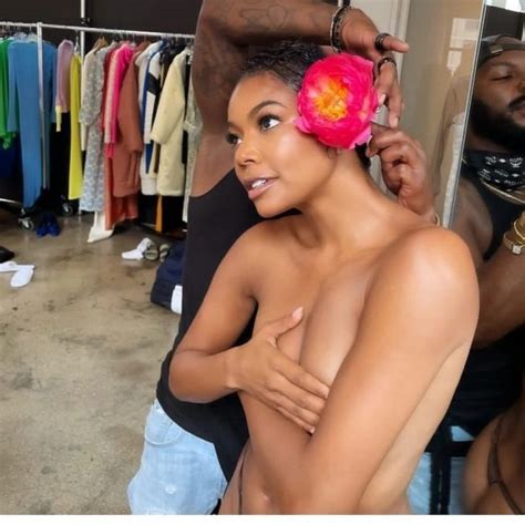 Gabrielle Union Toples BTS 2 Photos The Fappening