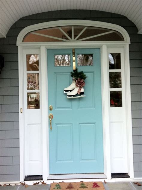 Front Door Color Sherwin Williams Drizzle Turquoise Aqua Front Doors
