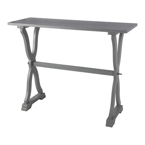 Privilege Transitional Composite Wood Accent Console Table In Carbon