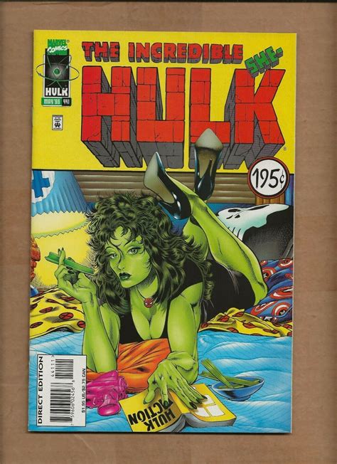 Incredible Hulk 441 She Hulk Pulp Fiction Homage Cover Marvel 195 Comic Books Modern Age