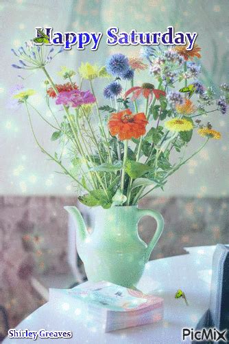 Beautiful Happy Saturday Floral Animated Image Pictures