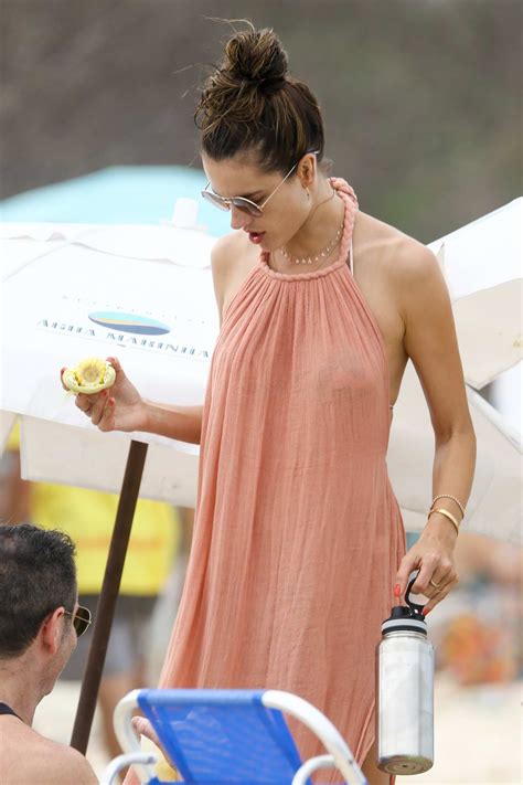 Alessandra Ambrosio Wears A Pink String Bikini As She Continues Her