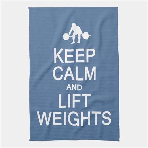 Keep Calm And Lift Weights Custom Color Towel