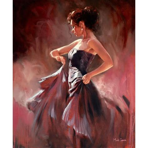 Figurative Oil Paintings Woman Ready To Dance Abstract Art For Home
