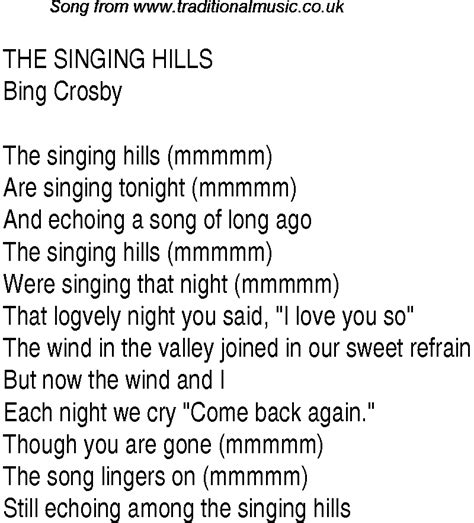 Top Songs Music Charts Lyrics For Singing Hills
