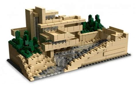 Gorgeous Fallingwater House Plans Houses Built Over A Waterfall Lego