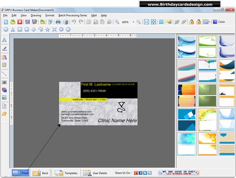 screenshots  business cards design software    create