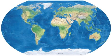 Mapa Del Mundo Proyección Winkel Tripel Mapamundi Winkel Tripel