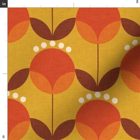 Mid Century Modern Fabric Mod Dandelion By Bruxamagica Etsy