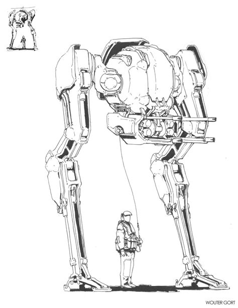 Mech Drawings Robot Concept Art Mech Robot