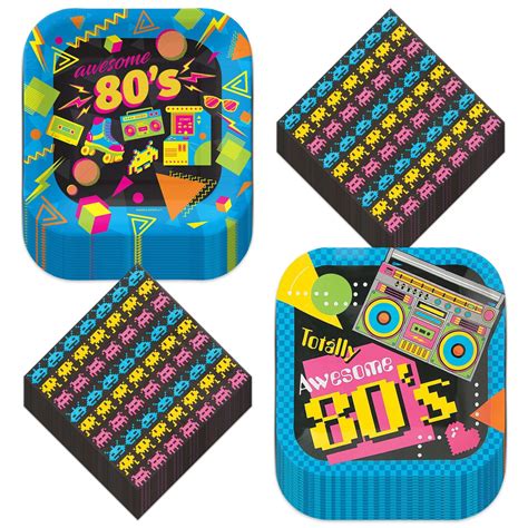 80s Party Supplies Mix Of Totally Awesome Throwback Theme 1980s Icons