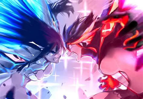 Girls Armor Black Hair Blue Eyes Gloves Kill La Kill Kiryuin Satsuki