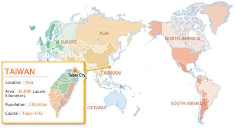 Taiwan Location On World Map Map
