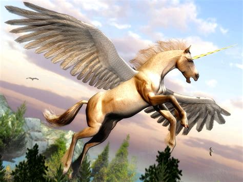 Horse With Horn And Wings Art Wings Equine Flying Horse Bonito