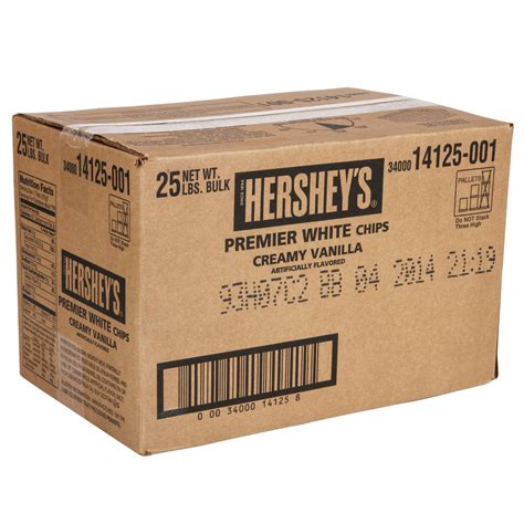 Hersheys Premier White Vanilla Baking Chips 25 Lb