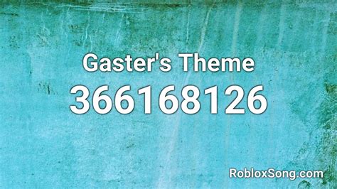 Gasters Theme Roblox Id Roblox Music Code Youtube