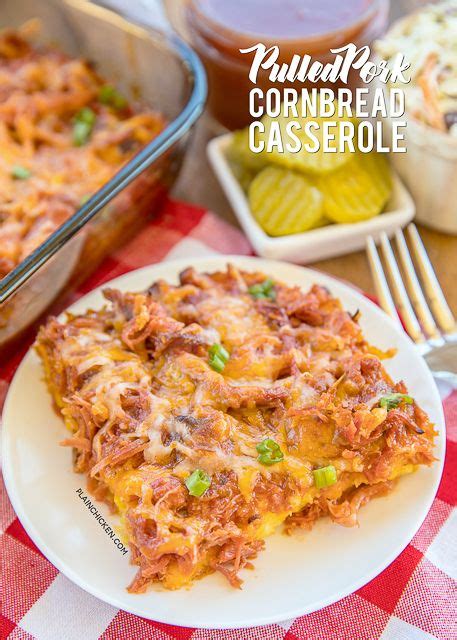 Thanks to this recipe dry, old cornbread muffins and leftover turkey breast became a creamy mouthwatering dish! Pulled Pork Cornbread Casserole | Recipe | Cornbread ...