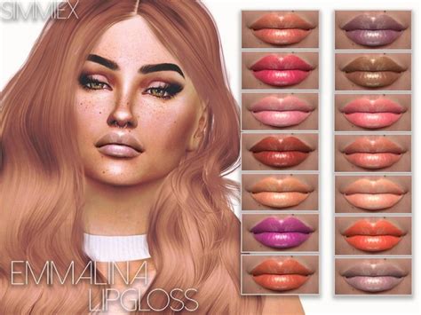 The Sims Resource Emmalina Lip Gloss By Simmiex • Sims 4 Downloads