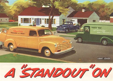 1950 Chevrolet Trucks Brochuremailer Old Brochures