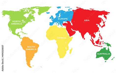 World Political Map Continents