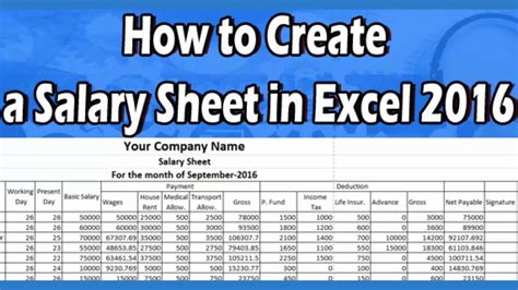 Gross Salary Formula In Excel Salary Mania