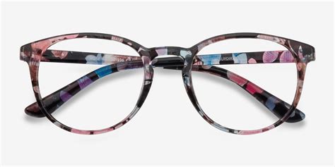 muse round pink floral glasses for women eyebuydirect