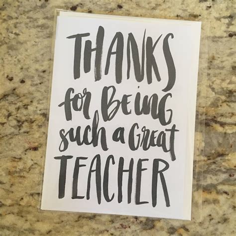 Thanks For Being Such A Great Teacher Etsy