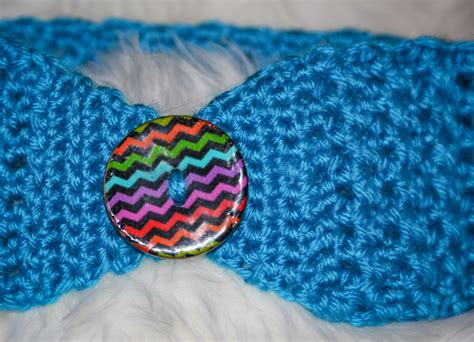 Button Headbandbutton Crocheted Headbandnewborn Headbandbaby