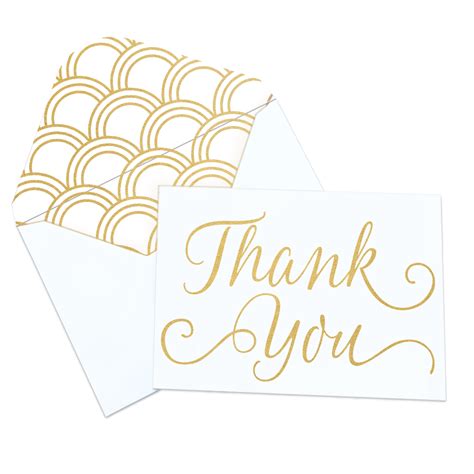 Card Set Thank You Gold Foil In 2021 Thank You Note Cards Notecard