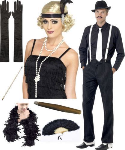 Women Gangster Costume 20s 30s Gatsby Girl Flapper Clothes Shoes