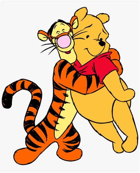 Disney Clipart Winnie The Pooh And Tigger Hugging Free Transparent