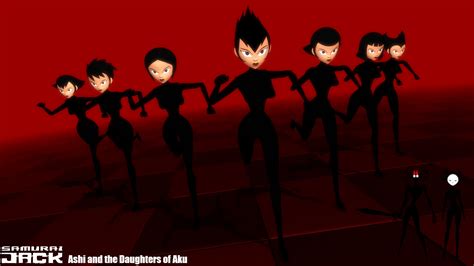 Mmd Model Ashi And The Daughters Of Aku Dl By Sab64 On Deviantart