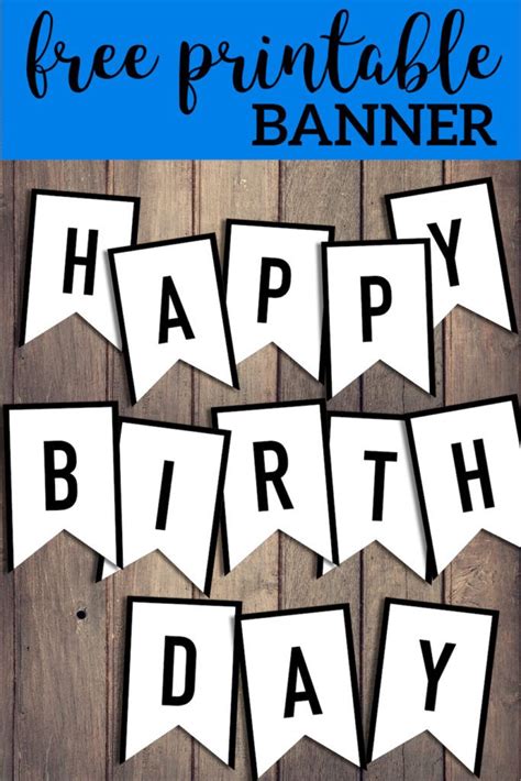 Free Happy Birthday Banner Printable Sign Paper Trail Design
