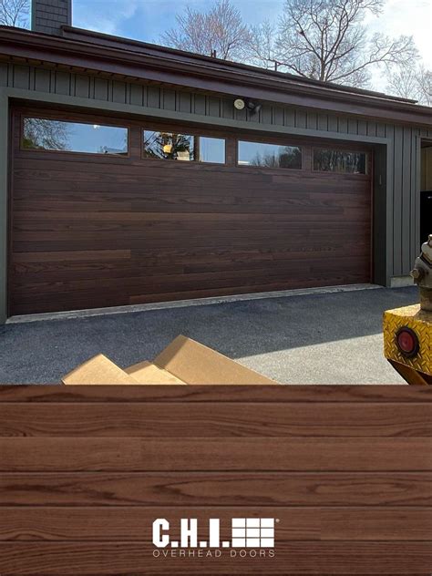 Planks Garage Door In Dark Oak Accents Woodtones Garage Door Styles